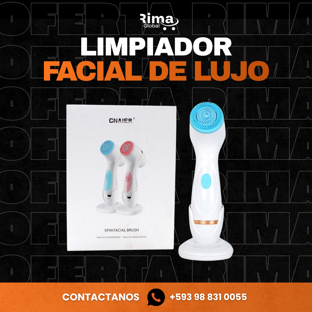 CEPILLO FACIAL DE LUJO 3 EN 1 AZUL